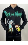 3D Худи с принтом Ricк and Morty Черный 